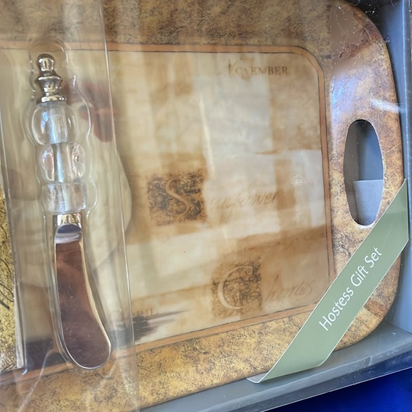 Hostess gift set Cypress home melamine tray napkin spreader Rise n shine rooster - Picture 3 of 7